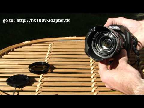 how to attach lens cap to sony hx100v