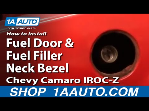 How to Install Replace Fuel Door and Fuel Filler neck Bezel Chevy Camaro IROC-Z 1AAuto.com