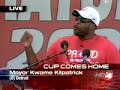 Detroit Mayor Kwame Kilpatrick gets booed by 1 million Detroit Mayor Kwame Kilpatrick gets booed by 1 million