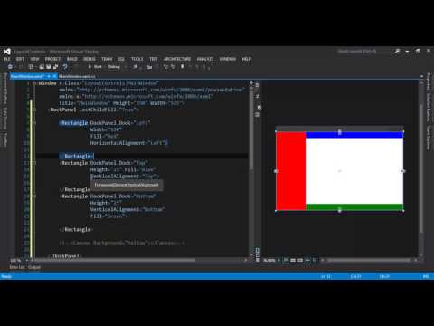 how to dock a control in wpf