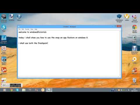 how to snap an app on windows 8