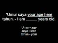 Click here to watch this video Learn Malay Language-Belajar Bahasa Melayu Ep.1