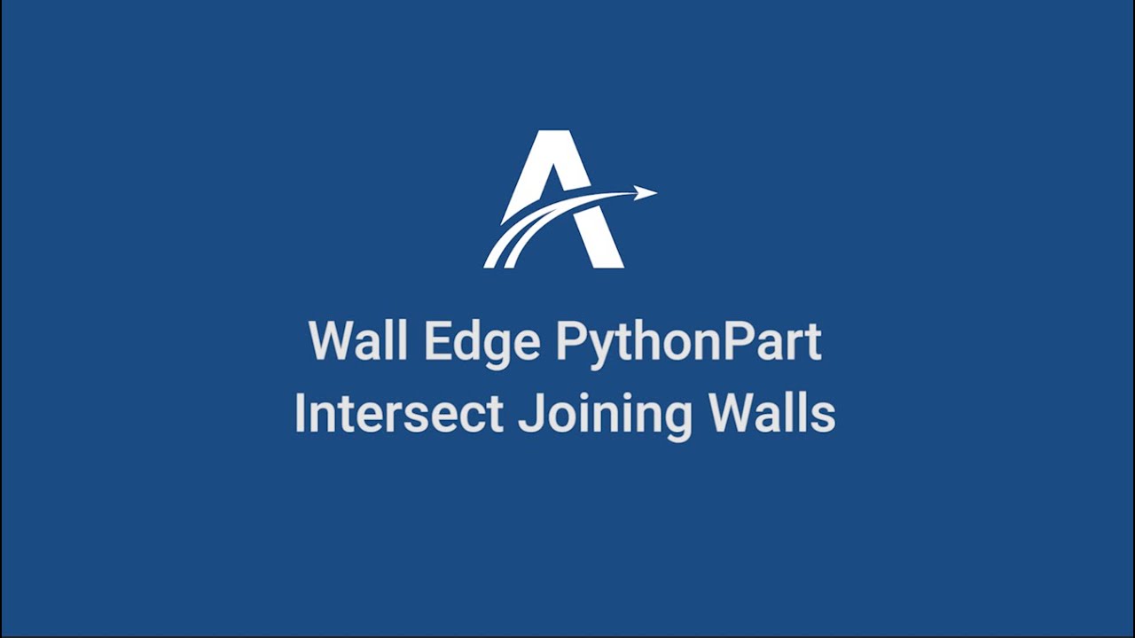 05. Intersect Joining Walls | Wall Edge PythonParts in ALLPLAN