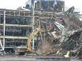 Cat 375L dismantling a GM factory Cat 375L dismantling a GM factory