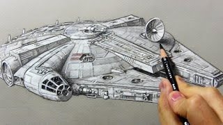 Drawing Time Lapse: The Millennium Falcon