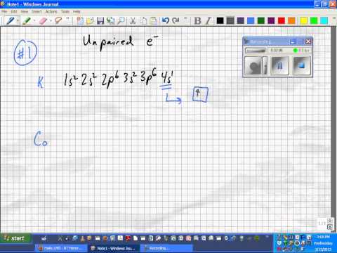 how to determine unpaired electrons