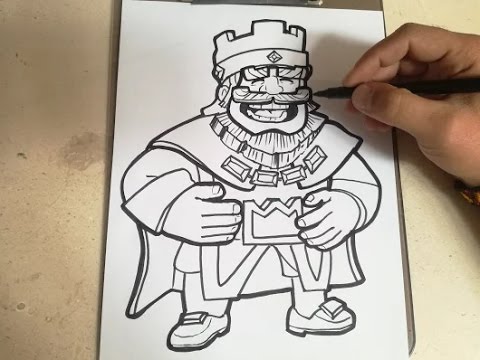 video-linktoworks-COMO DIBUJAR AL REY AZUL - CLASH ROYALE / how to draw...
