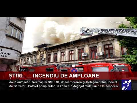Incendiu de amploare, în centrul Capitalei