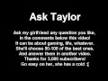 Ask Taylor! (Questions)