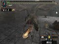 MonsterHunterPortable2 無装備 .  火事場力 . 大剣 . 鋼の訪問者PART 2 END
