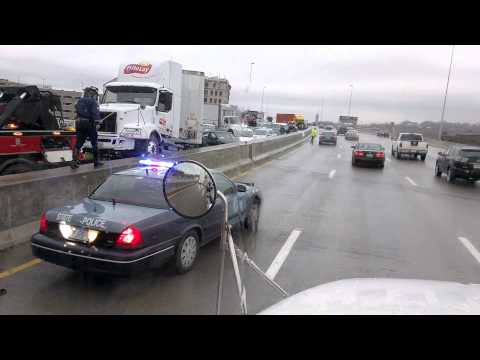Massive Black Ice Accident, Worcester, Mass