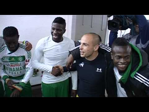 Joie de vestiaire après Caen ASSE