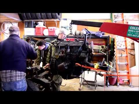 Removing A Series 2A 109 1970 Land Rover Engine.