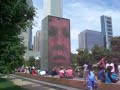 Crown Fountain shooting water