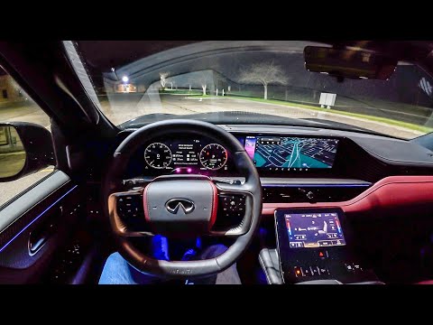 2025 Infiniti QX80 Autograph - POV Night Drive (Binaural Audio)
