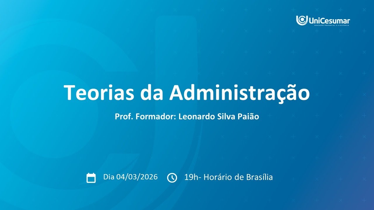 Aula ao vivo 2 I Teorias da Administração
