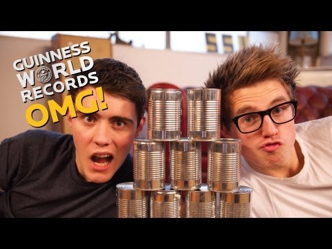 ep18 - Malfie have a go at speed building tin can pyramids! Will they break the record? SUBSCRIBE and stay in tune for more ▻ http://bit.ly/GWROMG SUGGEST some reco...