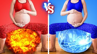 HOT vs COLD Pregnant! Girl On FIRE VS ICY Girl II 