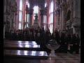 ifield community college choir:rehearsal of david's lamentation by william billings in the basilica di ss giovani e paolo venice july 2008
