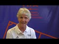 Pia Sundhage, Brazil's National Women's coach and Beverly Priestman speak on the FIFA Coach Mentorship Program