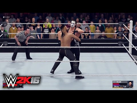 WWE 2K16: Seth Rollins vs Sting (New Gameplay!)