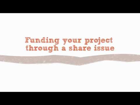 Funding a project through shares