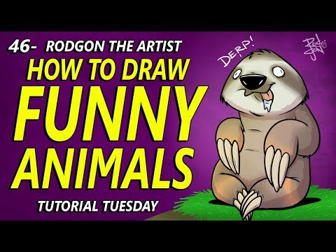 video-linktoworks-46 - HOW TO DRAW FUNNY ANIMALS - TUTORIAL TUESDAY