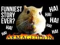 ARMAGEDDON!!! - Radio announcer struggles with funny story!