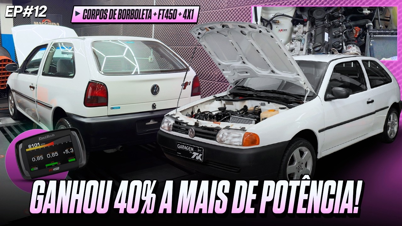 Gol Canjica 1.8 aspirado surpreendeu no dinamômetro após as modificações!