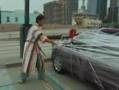 WHOLE car wrapped in saran wrap