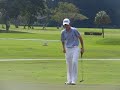 Justin Thomas (Goshen, KY) putts for birdie on the 9th hole.