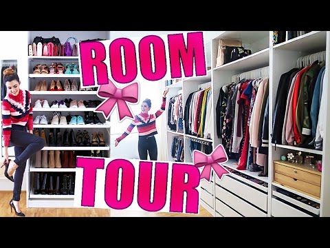 ROOM TOUR! ANKLEIDEZIMMER, KLEIDERSCHRANK & BEAUTY ROOM 🎀 IKEA DIY WALK IN CLOSET | KINDOFROSY