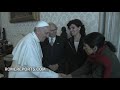 Pope Francis meets with Argentine Nobel Peace prize winner