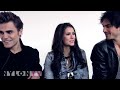 Vampires are humans after all - at least when it comes down to music choices. Watch the last part of the NYLON cover shoot here. Featured song: Surfer Blood - Swim.