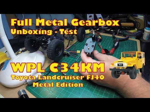 WPL C34 full metal gearbox unboxing and test
