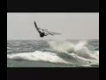 windsurfer bjorn dunkerbeck flying past kitesurfers