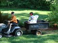 Child labor lawn mowing