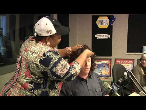 Tom Tries on Ms Pat's Wig