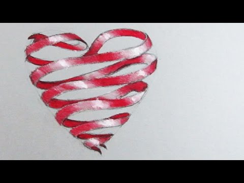 how to draw a love heart