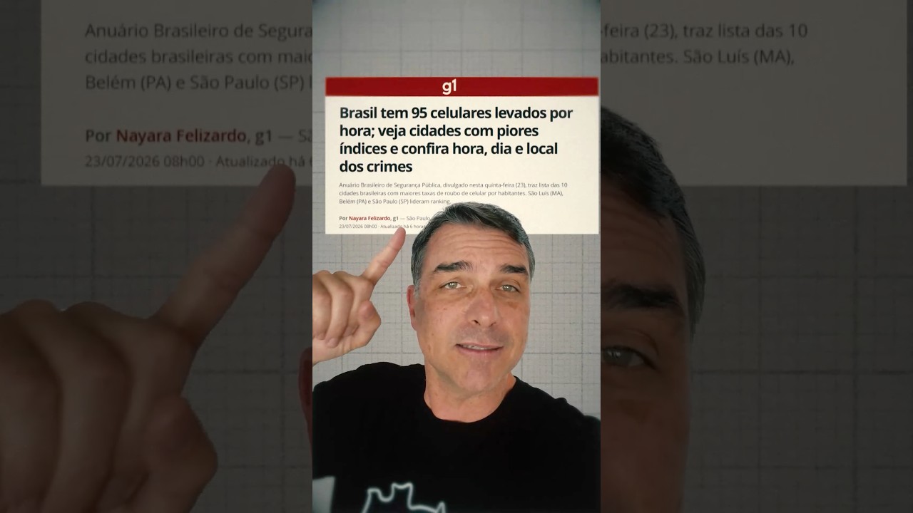 ABSURDO! Brasil tem 95 celulares levados por hora