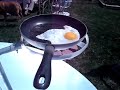 Parabolic Solar Cooker - fries an egg Parabolic Solar Cooker - fries an egg