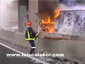 ACCIDENTE CON INCENDIO DE CAMION EN A8 BILBAO.