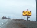 Highway weather warning screen at Channel-Port aux Basques Newfoundland Canada