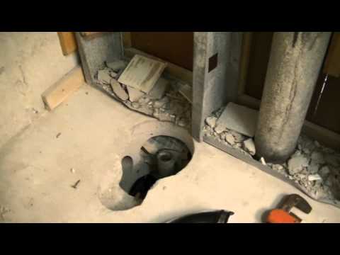 how to install shower drain p-trap