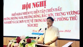 Triển khai nhiệm vụ diễn tập khu vực phòng thủ năm 2022