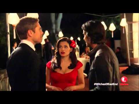 Witches of East End 1x01: Freya meets Dash's brother, Killian.