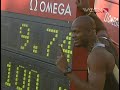 Powell breaks own record in the 100 meters
