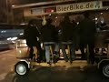 Spotted in Frankfurt - a pedal-powered, mobile bar holding 12 people called the Bier Bike. Greatest. Invention. Ever. http://bit.ly/3jarjU
