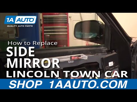 How To Install Replace Broken Side Rear View Mirror Lincoln Town Car 98-02 1AAuto.com