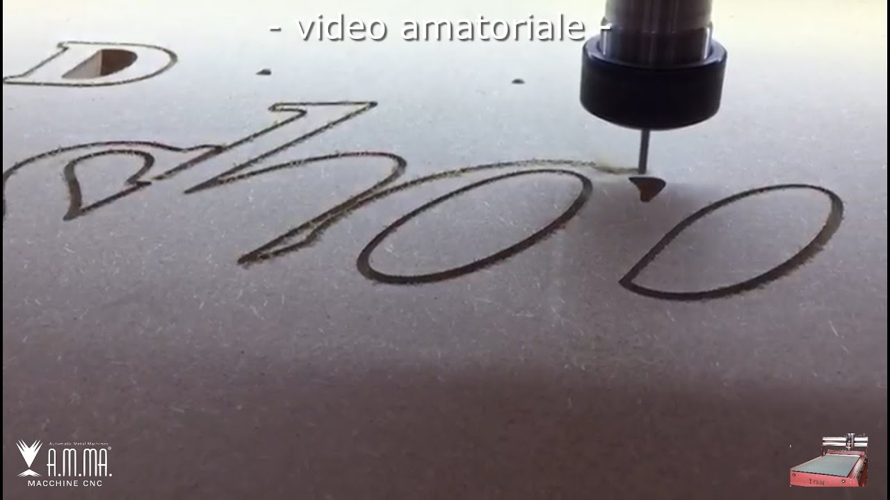 Insegna pubblicitaria con pantografo cnc AMMA Multypla